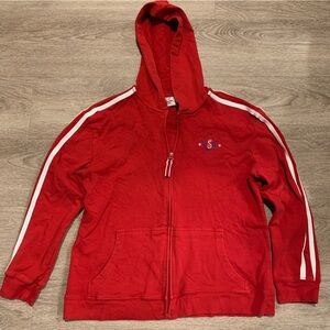 Vintage USA Sport Red Y2K Hoodie Size L